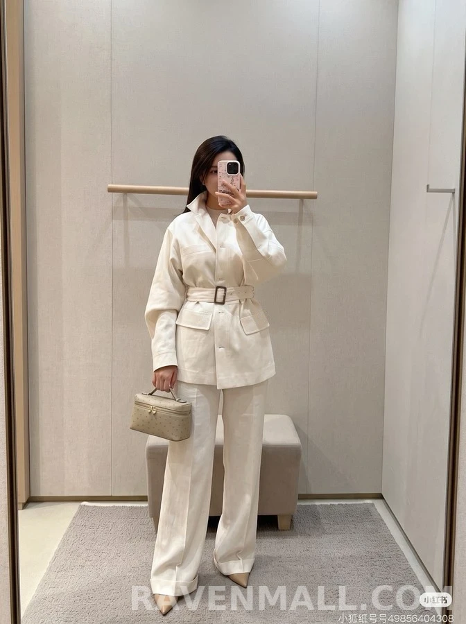 로로피아나 로로피아나 벨티드 울 자켓 상세 이미지