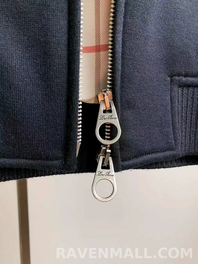 로로피아나 로로피아나 스웨이드 배색 집업 자켓 상세 이미지