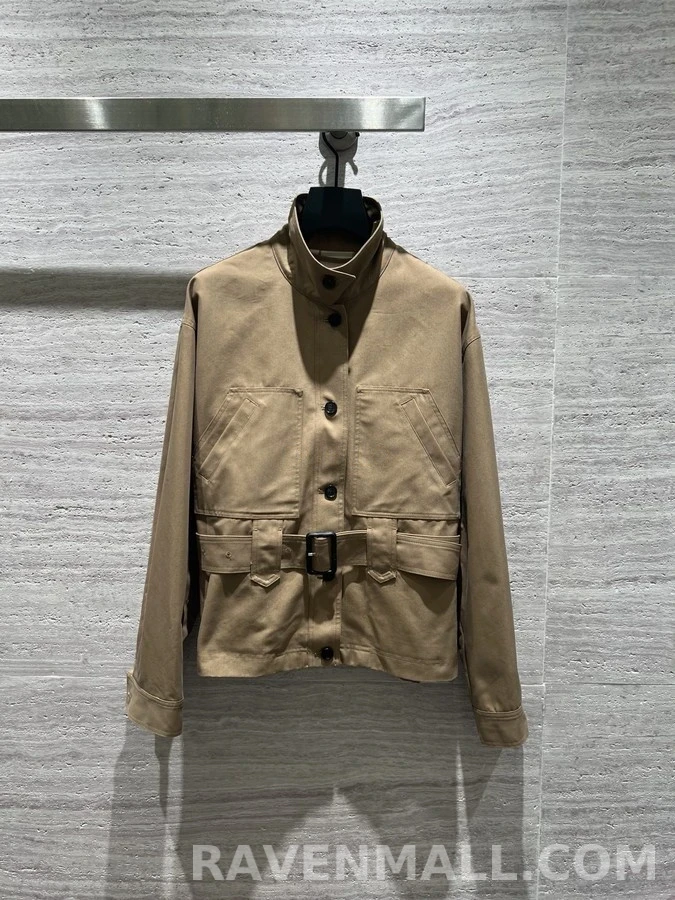 로로피아나 로로피아나 스탠드넥 벨트 코트 상세 이미지
