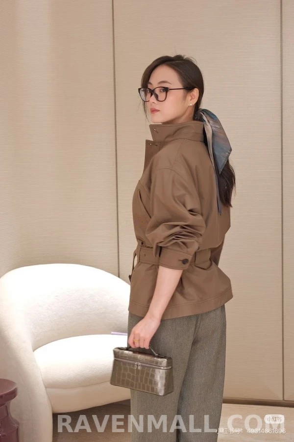 로로피아나 로로피아나 스탠드넥 벨트 코트 상세 이미지