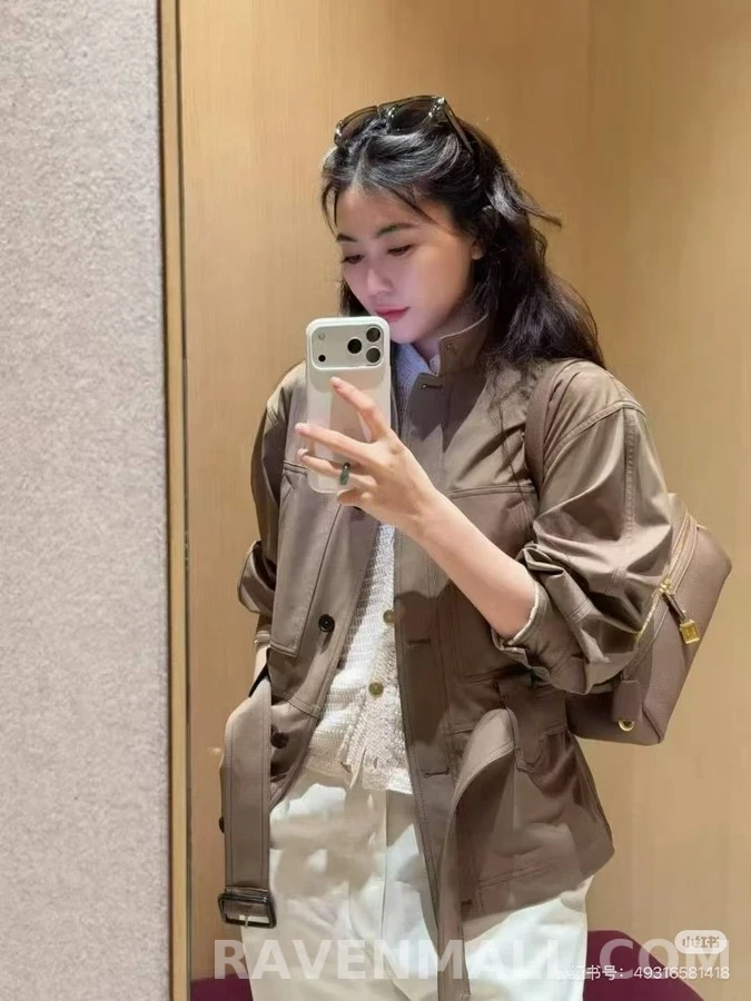 로로피아나 로로피아나 스탠드넥 벨트 코트 상세 이미지