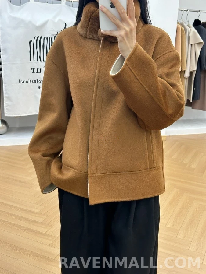 로로피아나 로로피아나 양면 퍼 카라 캐시미어 자켓 상세 이미지