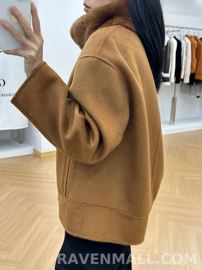 로로피아나 로로피아나 양면 퍼 카라 캐시미어 자켓 상세 이미지