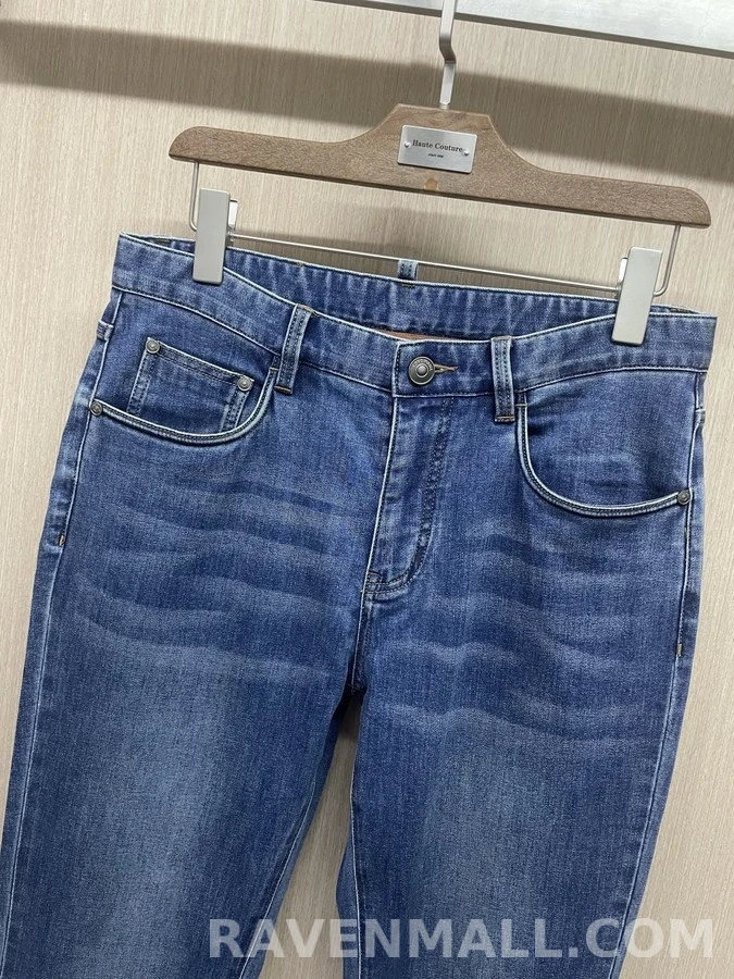 로로피아나 로로피아나 워시드 슬림 스트레이트 데님 팬츠 상세 이미지