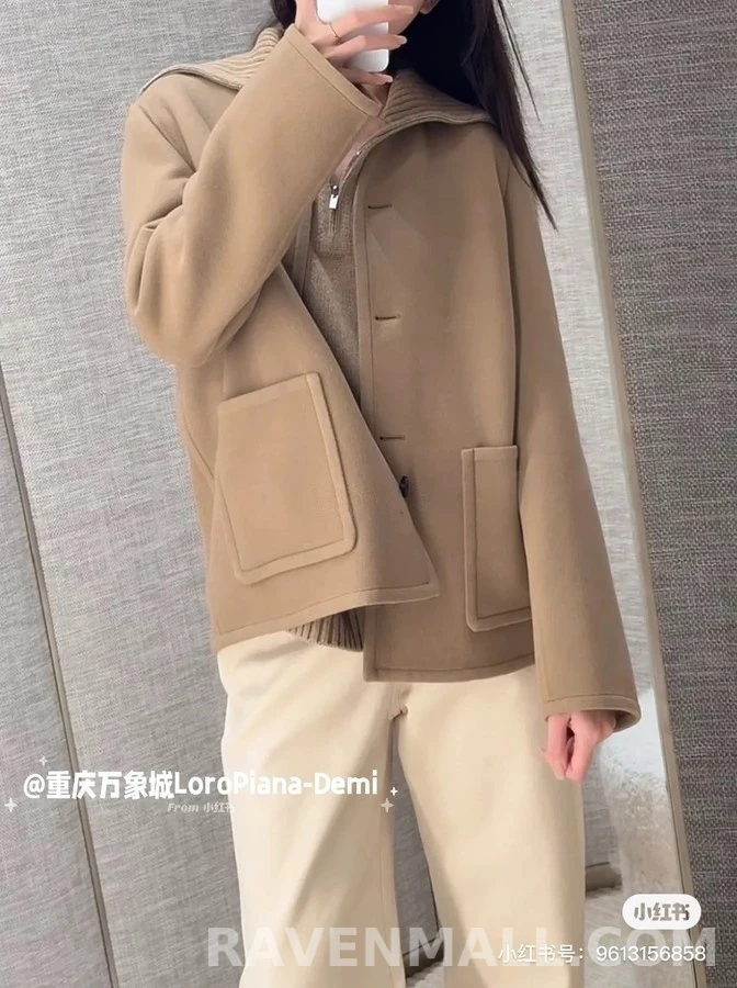 로로피아나 로로피아나 캐시미어 칼라 하프집업 니트 상세 이미지