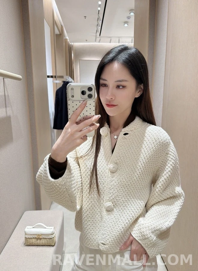로로피아나 로로피아나 텍스처 니트 가디건 상세 이미지