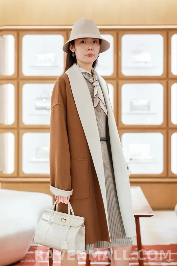 로로피아나 로로피아나 투톤 캐시미어 숄칼라 로브 코트 상세 이미지