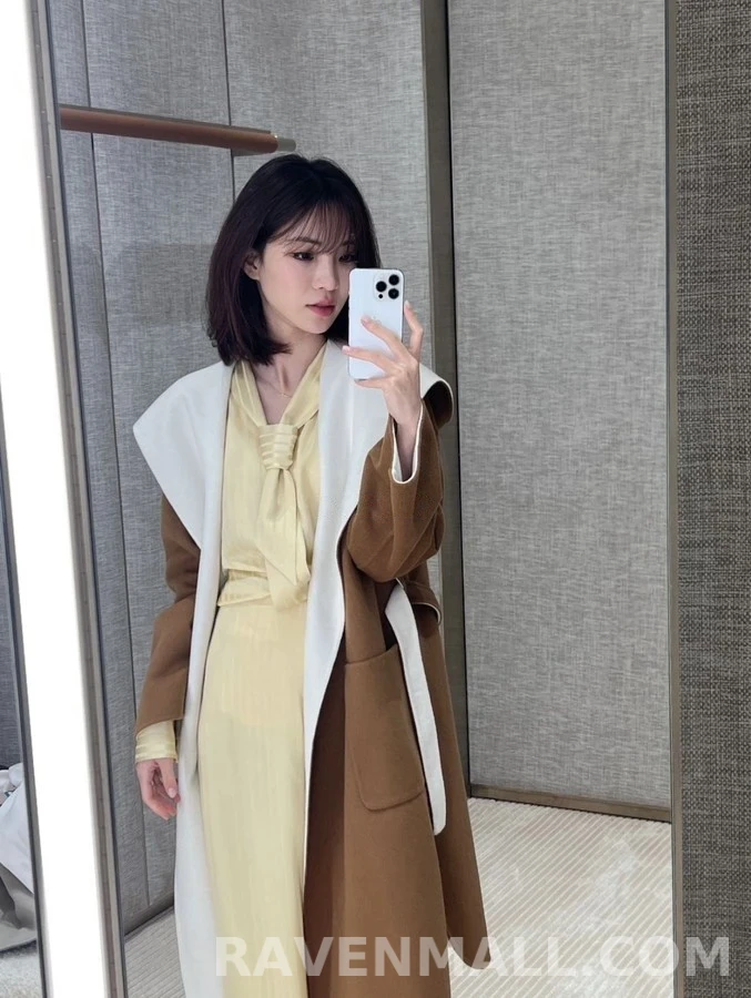 로로피아나 로로피아나 투톤 후드 벨트 코트 상세 이미지
