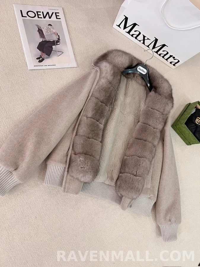 로로피아나 로로피아나 폭스 퍼 칼라 울 캐시미어 자켓 상세 이미지