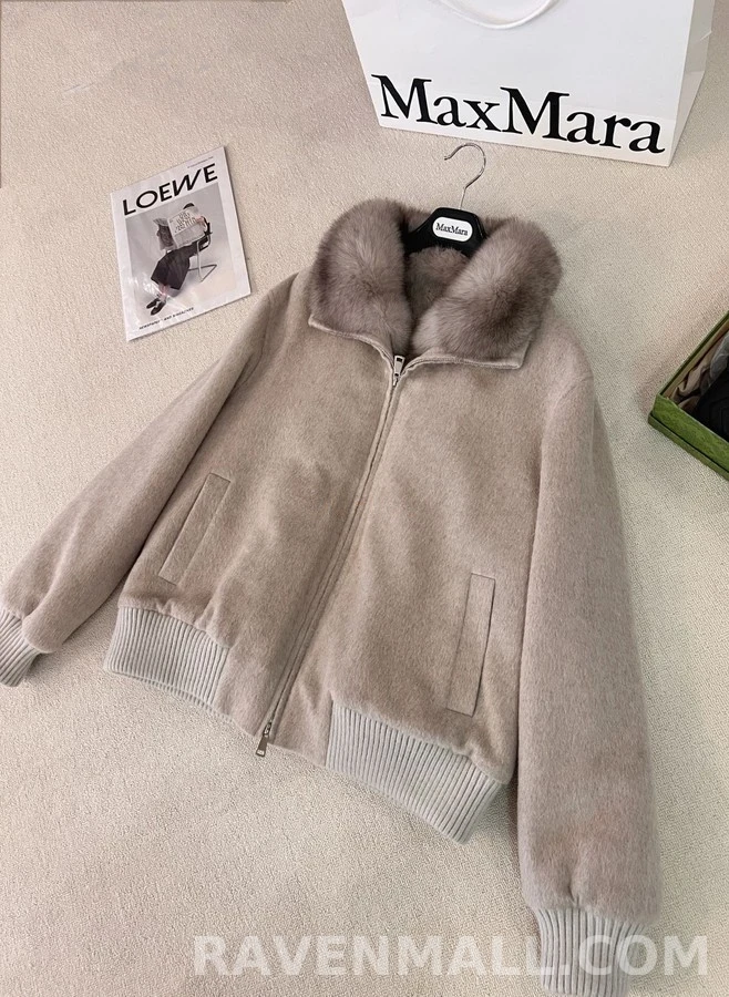 로로피아나 로로피아나 폭스 퍼 칼라 울 캐시미어 자켓 상세 이미지