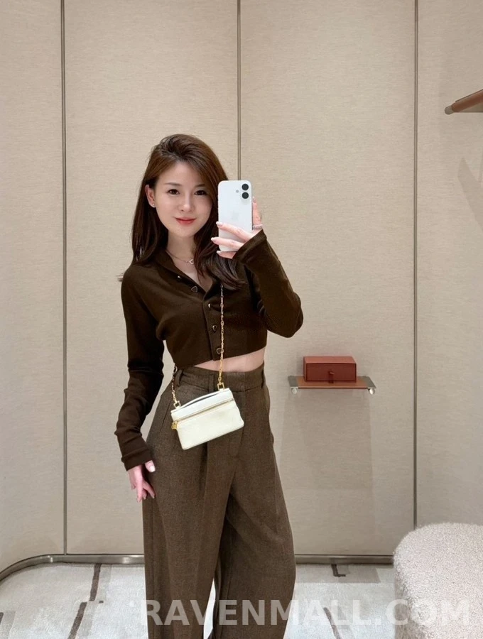 로로피아나 로로피아나 하트 버튼 쇼트 니트 가디건 상세 이미지