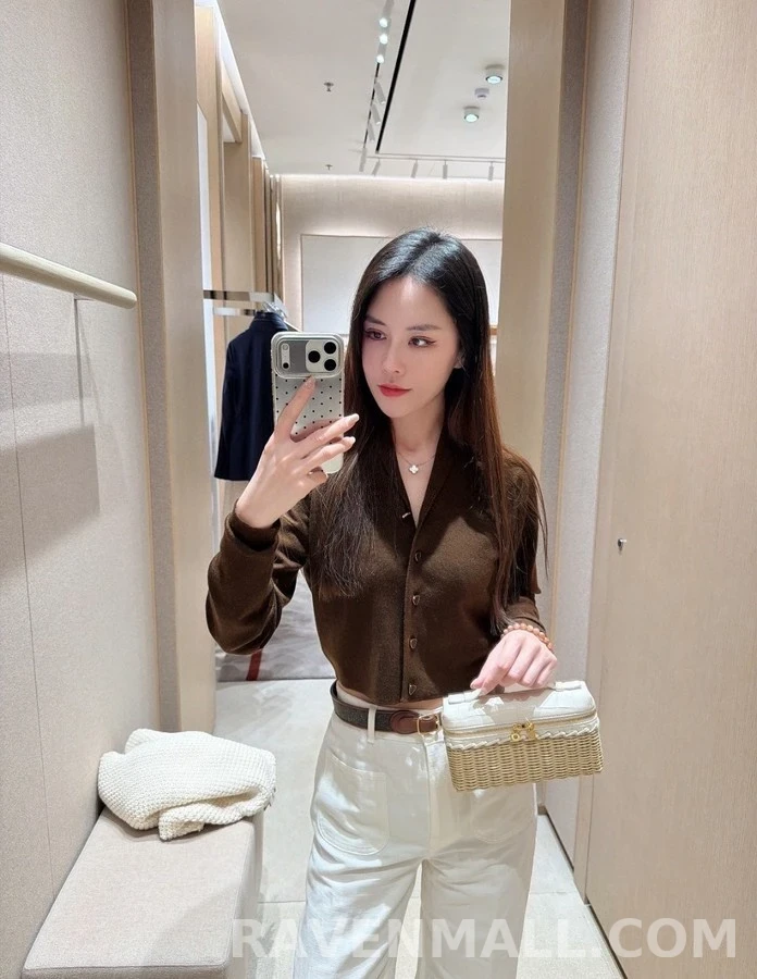 로로피아나 로로피아나 하트 버튼 쇼트 니트 가디건 상세 이미지