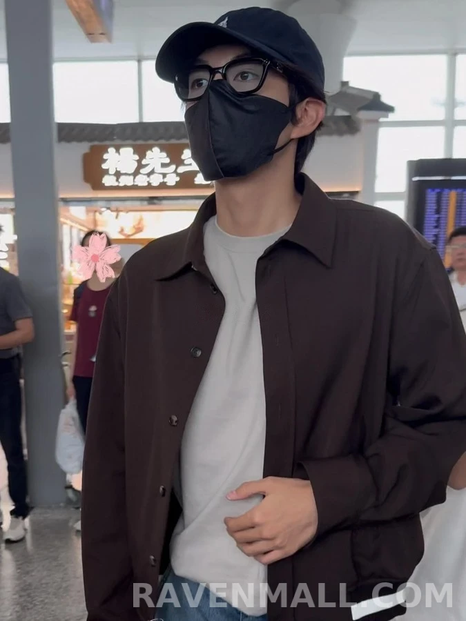 로에베 로에베 갈색 칼라넥 스트라이프 자켓 상세 이미지