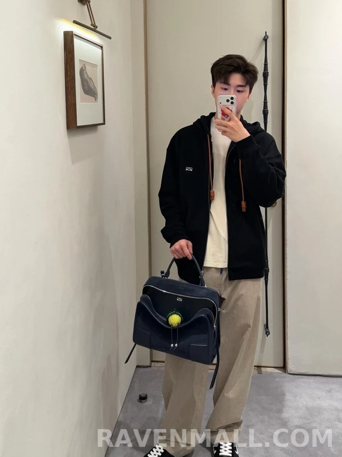 로에베 로에베 노티드 드로스트링 풀집업 후드 상세 이미지