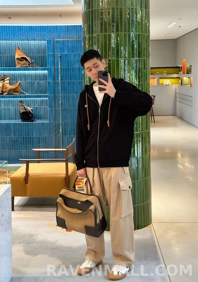 로에베 로에베 노티드 드로스트링 풀집업 후드 상세 이미지