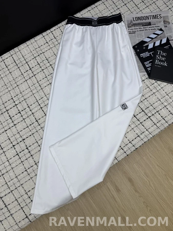 로에베 로에베 로고 밴딩 와이드 팬츠 상세 이미지