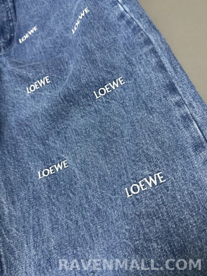 로에베 로에베 로고 자수 스트레이트 데님 팬츠 상세 이미지