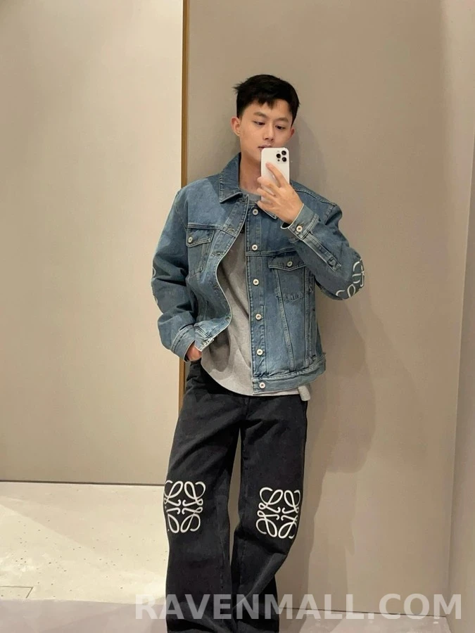 로에베 로에베 루즈핏 아나그램 데님 팬츠 상세 이미지