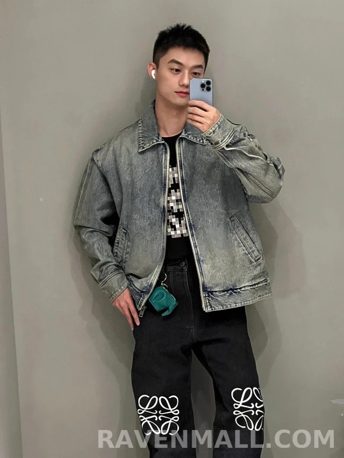로에베 로에베 루즈핏 아나그램 데님 팬츠 상세 이미지