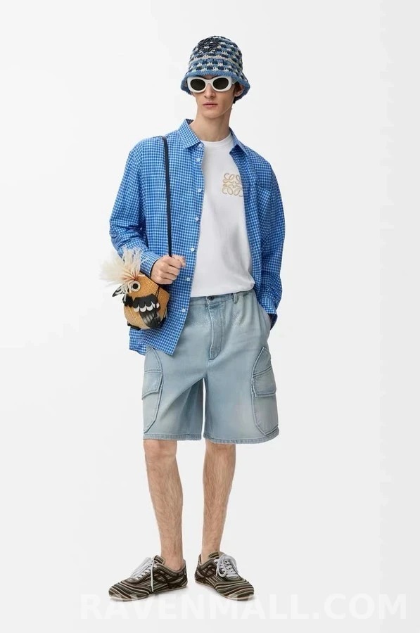 로에베 로에베 마드라스 체크 아나그램 셔츠 상세 이미지