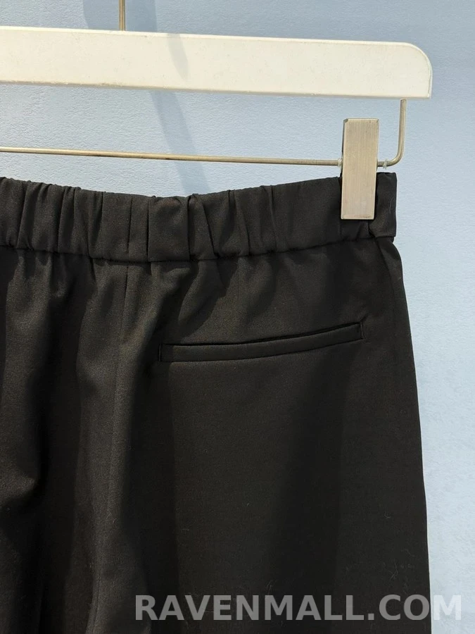 로에베 로에베 배색 로고 밴딩 플리츠 와이드 팬츠 상세 이미지