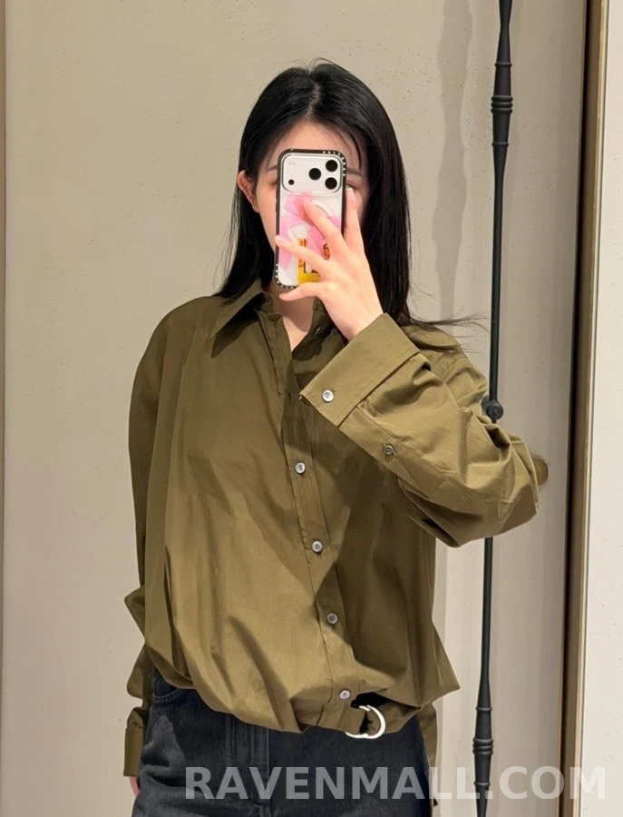 로에베 로에베 비대칭 벨티드 셔츠 상세 이미지