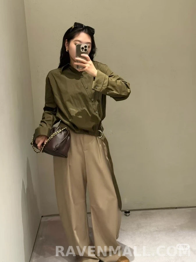로에베 로에베 비대칭 벨티드 셔츠 상세 이미지