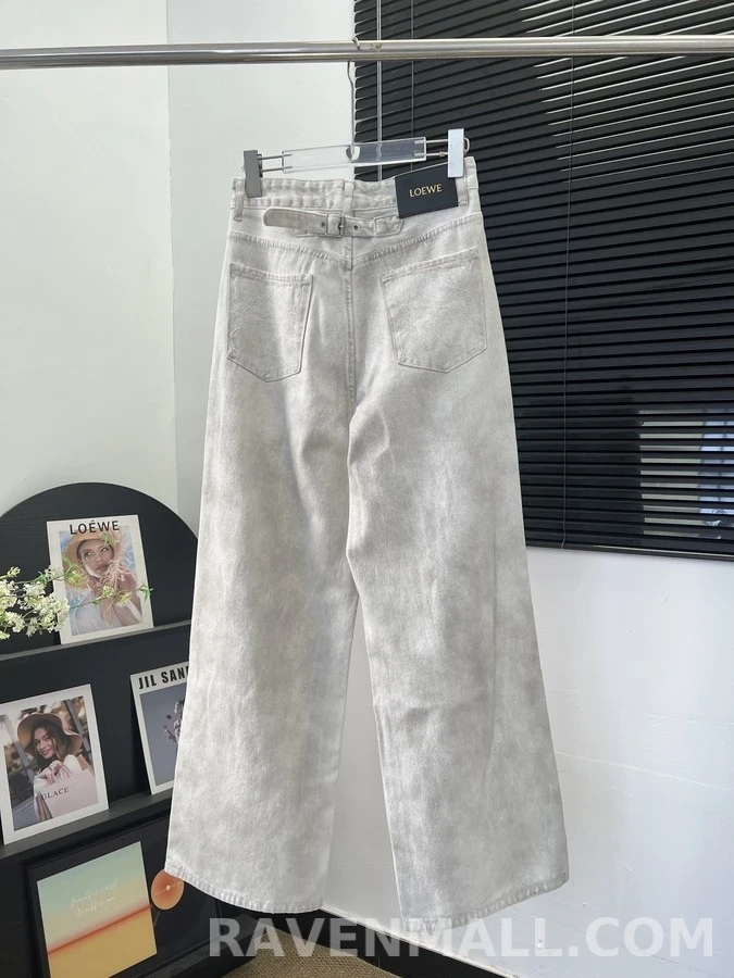 로에베 로에베 빈티지 워싱 와이드 데님 팬츠 상세 이미지