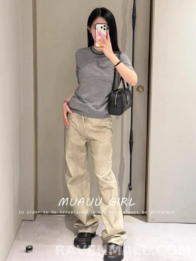 로에베 로에베 빈티지 워싱 와이드 데님 팬츠 상세 이미지