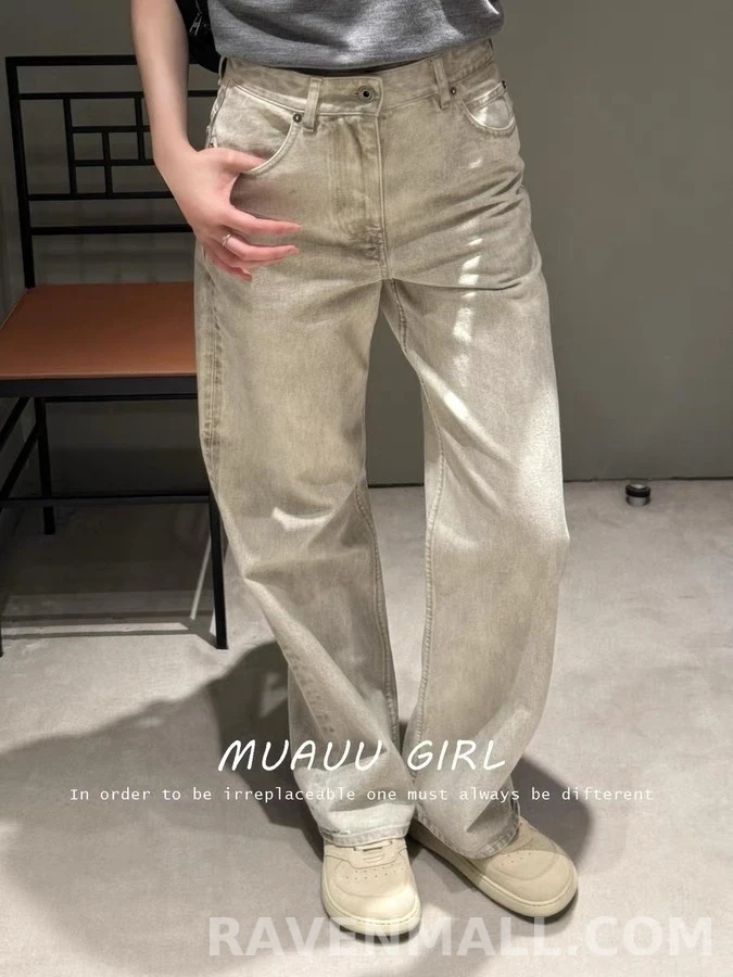 로에베 로에베 빈티지 워싱 와이드 데님 팬츠 상세 이미지