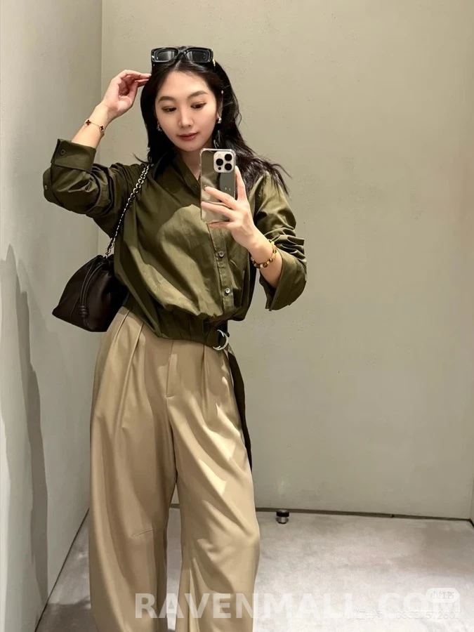 로에베 로에베 사이드 벨트 셔츠 상세 이미지