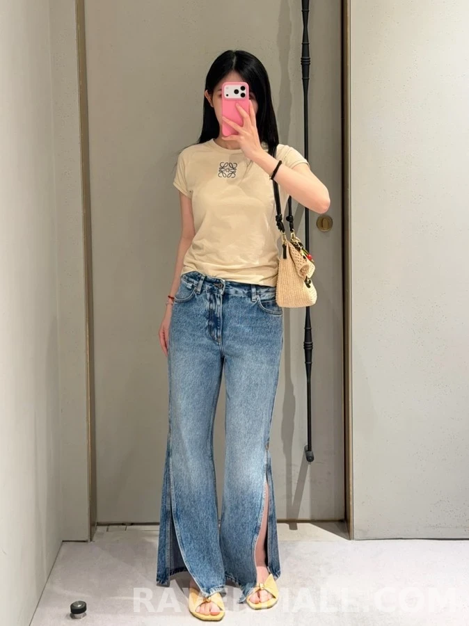 로에베 로에베 사이드 슬릿 와이드 데님 팬츠 상세 이미지