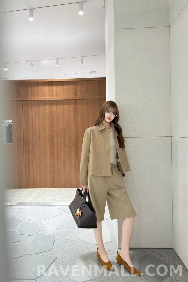 로에베 로에베 아나그램 가죽 패치 카라 자켓 상세 이미지
