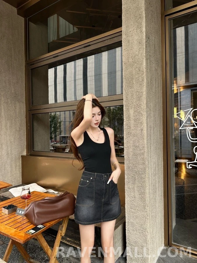 로에베 로에베 아나그램 데님 미니 스커트 상세 이미지