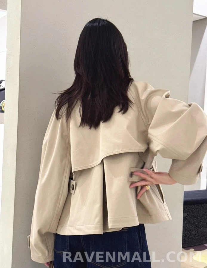 로에베 로에베 아나그램 로고 쇼트 트렌치 자켓 상세 이미지