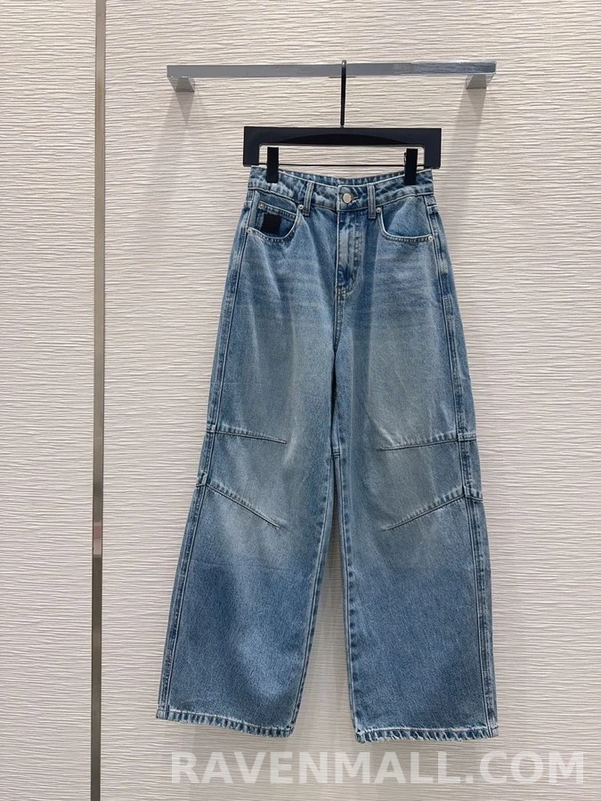 로에베 로에베 아나그램 워시드 와이드 데님 팬츠 상세 이미지