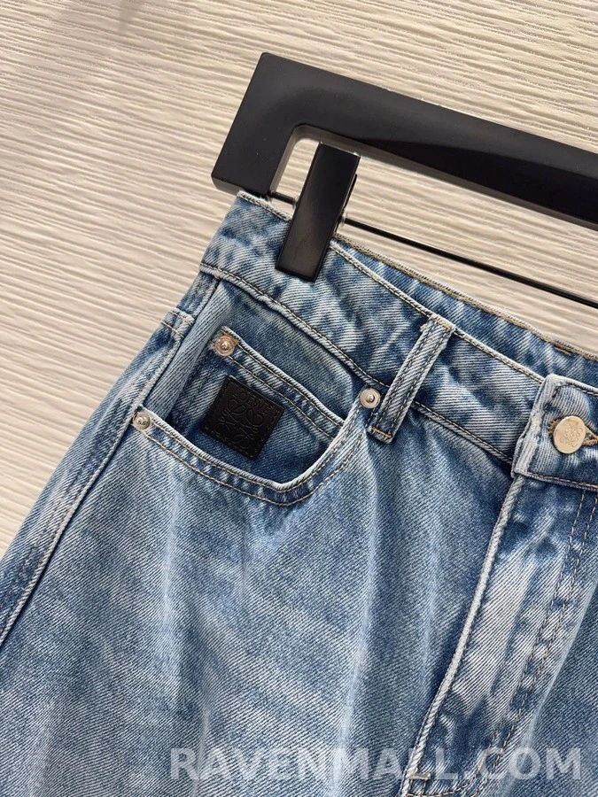 로에베 로에베 아나그램 워시드 와이드 데님 팬츠 상세 이미지