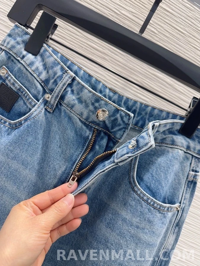 로에베 로에베 아나그램 워시드 와이드 데님 팬츠 상세 이미지