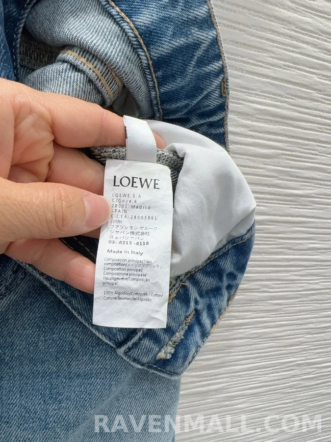 로에베 로에베 아나그램 워시드 와이드 데님 팬츠 상세 이미지