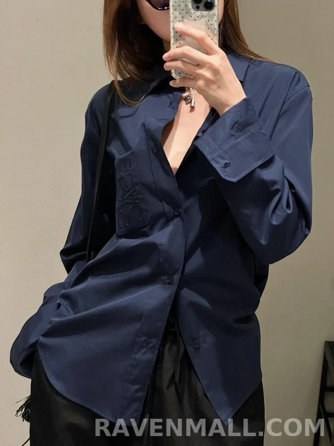 로에베 로에베 아나그램 자수 긴팔 티셔츠 상세 이미지
