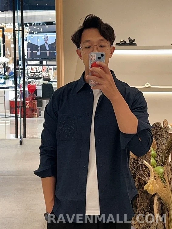 로에베 로에베 아나그램 자수 긴팔 티셔츠 상세 이미지