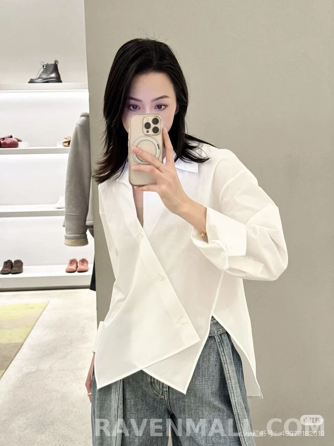 로에베 로에베 아나그램 자수 사선 버튼 셔츠 상세 이미지