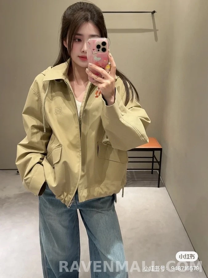 로에베 로에베 아나그램 자수 스트라이프 후드 집업 상세 이미지