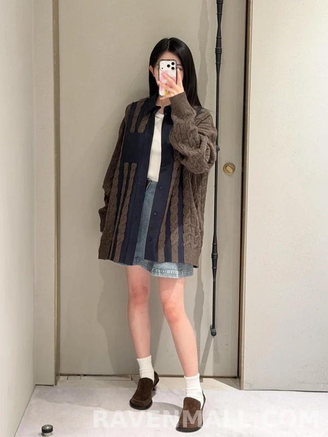 로에베 로에베 아나그램 자수 울 블렌드 셔츠 상세 이미지