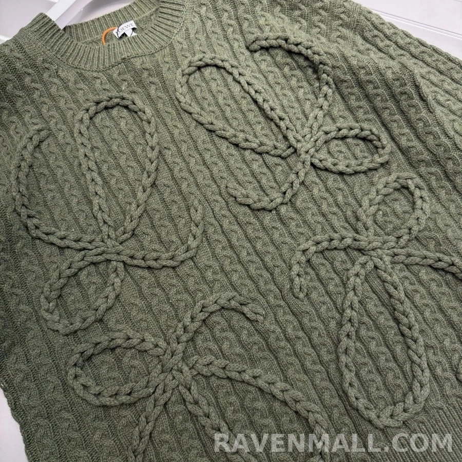로에베 로에베 아나그램 케이블 니트 스웨터 상세 이미지