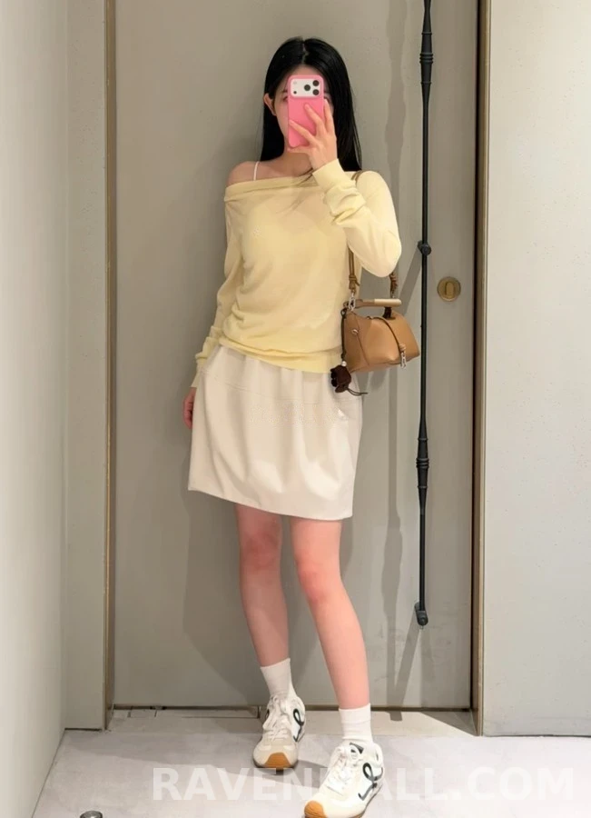 로에베 로에베 아나그램 A라인 미니 스커트 상세 이미지
