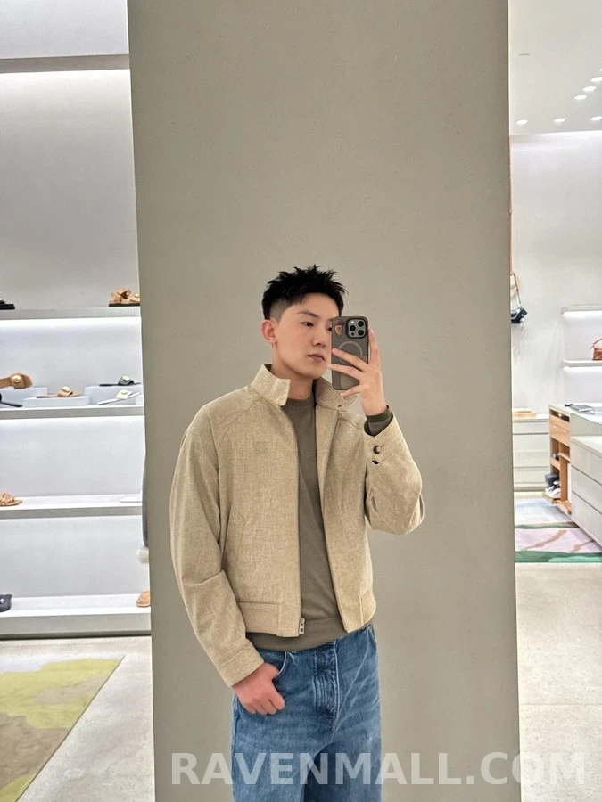 로에베 로에베 엠보싱 울 블렌드 집업 자켓 상세 이미지