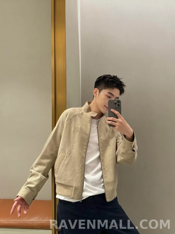 로에베 로에베 엠보싱 울 블렌드 집업 자켓 상세 이미지