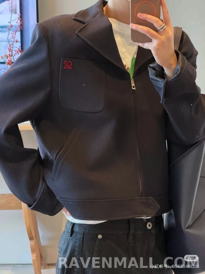 로에베 로에베 울 카라 지퍼 자켓 상세 이미지