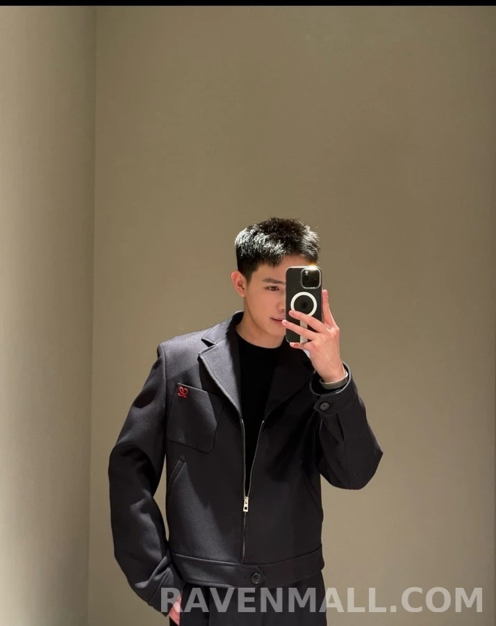 로에베 로에베 울 카라 지퍼 자켓 상세 이미지